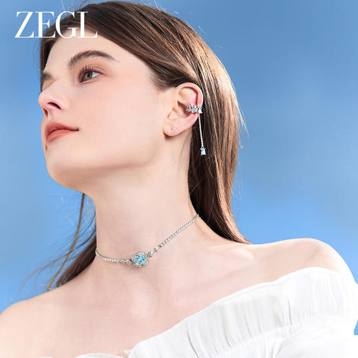 ZEGL设计师冰糖系列925银方糖项链女颈链2024新款锁骨链小众饰品 商品图4