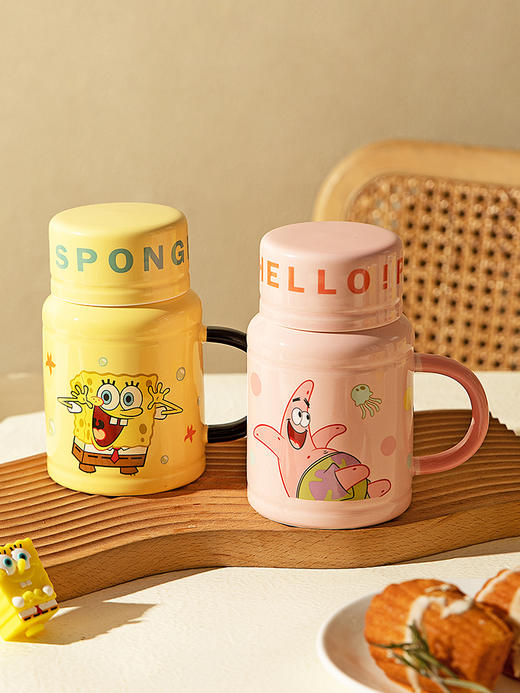 摩登主妇海绵宝宝马克杯家用陶瓷水杯高颜值杯子闺蜜生日礼物送礼 商品图0