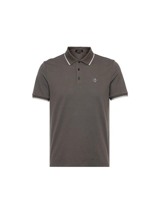 callisto咖啡色棉混粘纤混聚酯纤维T恤 STTSS149C 商品图0