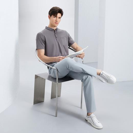 柒牌polo衫男短袖2024夏季新款时尚青年小翻领口袋款男士休闲上衣	126T71120 商品图3