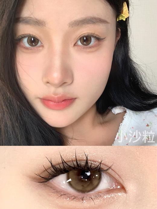 Bunny Shiny·年抛  小沙粒  14.2  温柔奶橘色 自然灵动小鹿眼黑色锁边 多层次渐变水光感十足！！韩产0-800度 <一副两片> 商品图1