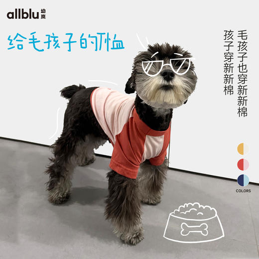 【好友特惠-宠物T恤】幼岚「新新棉」给毛孩子的T恤弹力领口24春新款猫咪狗狗服饰衣服ZY 商品图0