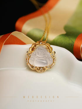 高冰翡翠弥勒佛吊坠