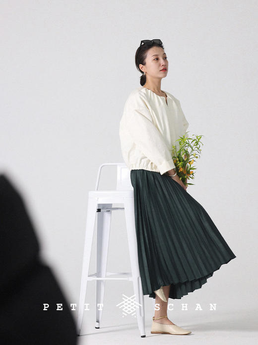 PETIT SCHAN小闪 CLO#225 Ripple 涟漪 日本进口醋酸百褶半裙 商品图0