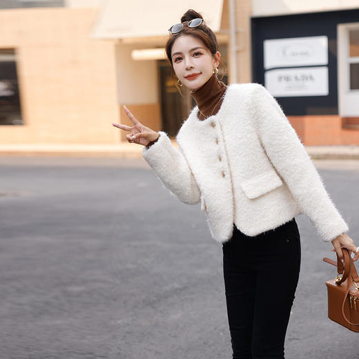 气质时尚优雅轻奢小香风羊毛短外套HR-WQ93829 商品图2