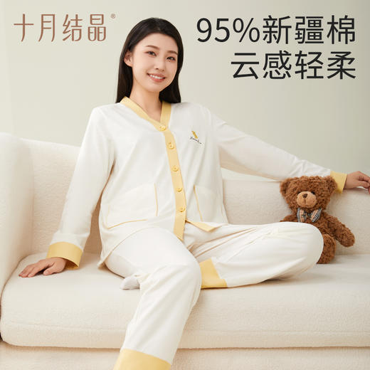 【满99-20/199-50】孕妇睡衣怀孕期家居服月子服春秋纯棉产后产妇夏季月子服 商品图1
