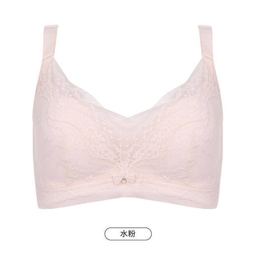 都市丽人完美包容大罩杯内衣女蕾丝文胸CD杯适穿3/4杯薄款无钢圈四排扣YB44J1 商品图13