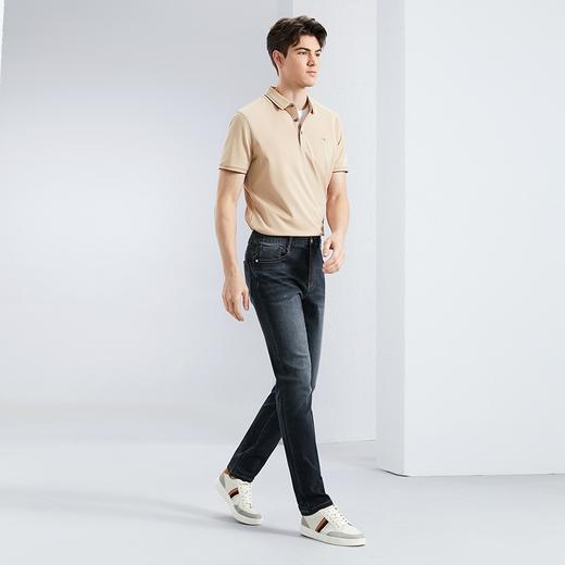 【含莱赛尔】柒牌直筒牛仔裤男2024春夏新款商务休闲男士九分长裤	126H71310 商品图3