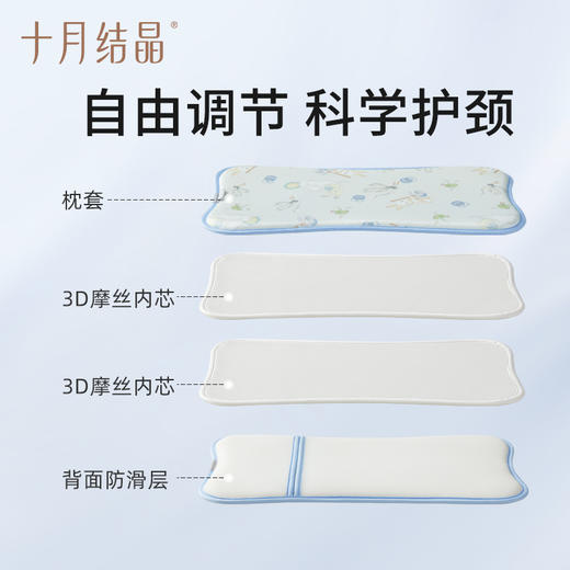 婴儿牛奶丝冰皮枕头宝宝夏季透气新生儿0到6个月以上 商品图4