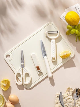 摩登主妇水果刀刀具套装菜刀菜板二合一婴儿辅食家用厨房套装组合