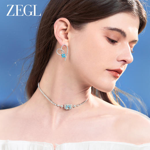 ZEGL设计师冰糖系列925银爱心耳环女2024新款耳钉小众高级感耳饰 商品图3