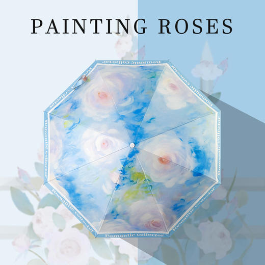 【颜值爆棚！UPF50+黑胶晴雨伞】晴雨两用，防紫外线，遇水成珠，雨伞大号自动女遮阳伞八骨油画 商品图0