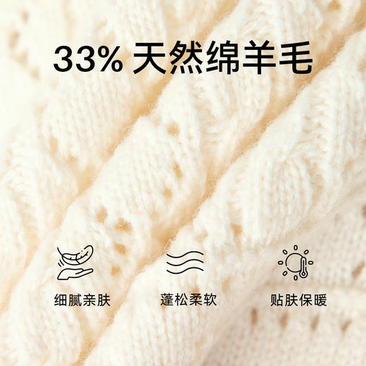 【严选】诗凡黎春翻领大身绞花镂空针织开衫SF1330221 商品图4