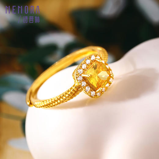 【积分抵值】闪耀方糖戒指，颜值珠峰，可调节活口黄金足金戒指送女朋友生日礼物MEMORA诗普琳LRE01501、LPE02201 商品图4