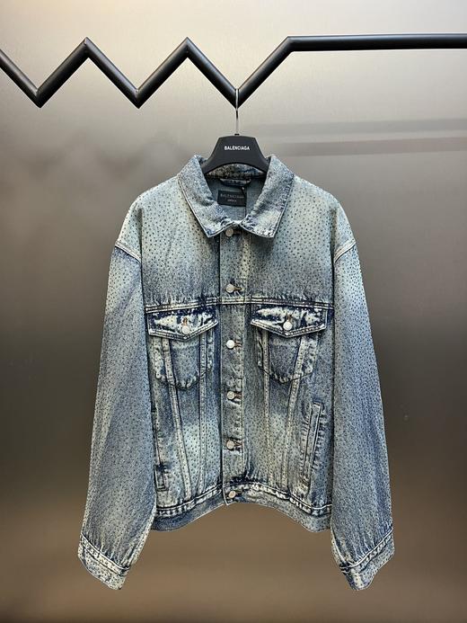 点此购买 巴黎世家春季男女款满钻烫钻牛仔外套 yg 280369 商品图2