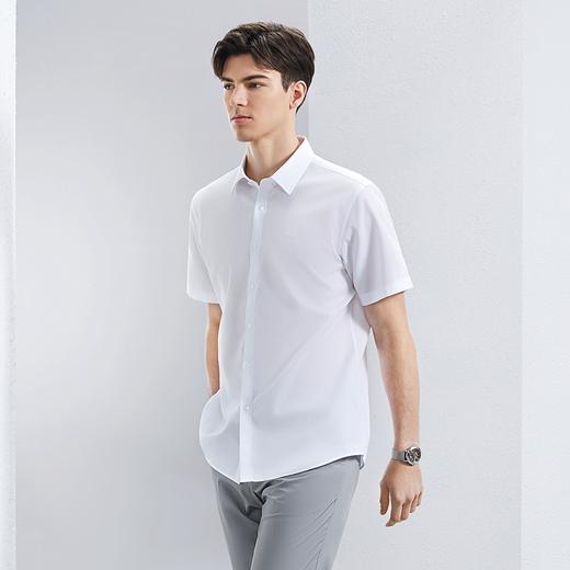 【DP免烫】柒牌纯棉短袖衬衫男2024夏季新款商务正装易打理衬衣薄	126A70470 商品图1