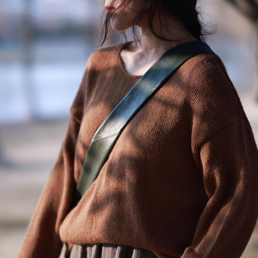 Atelierdantan 三色羊驼毛圆领毛衣 商品图5