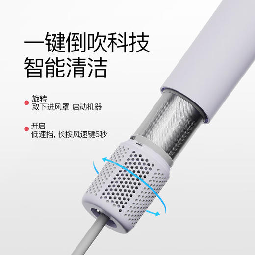 酷鲨护发高速吹风机 速干无叶便携 大风量负离子低噪 11W转高速无刷电机 护发电吹风多巴胺色系HD20 商品图5