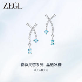 ZEGL设计师冰糖系列925银交叉耳环女2024新款x耳钉小众精致耳饰品