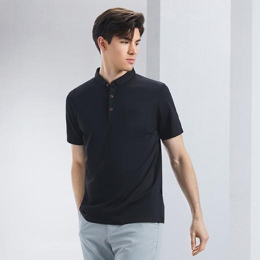 柒牌polo衫男短袖2024夏季新款时尚青年小翻领口袋款男士休闲上衣	126T71120 商品图1