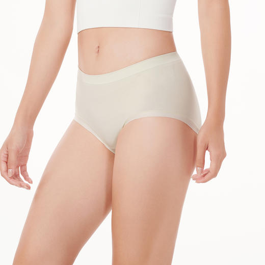 都市丽人基础一体美臀一体无缝内裤女无缝面料女士内裤中腰平角内裤LK45F5 商品图2