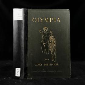 【德语】1883年 奥林匹克运动会史 89幅插图 漆布精装18开