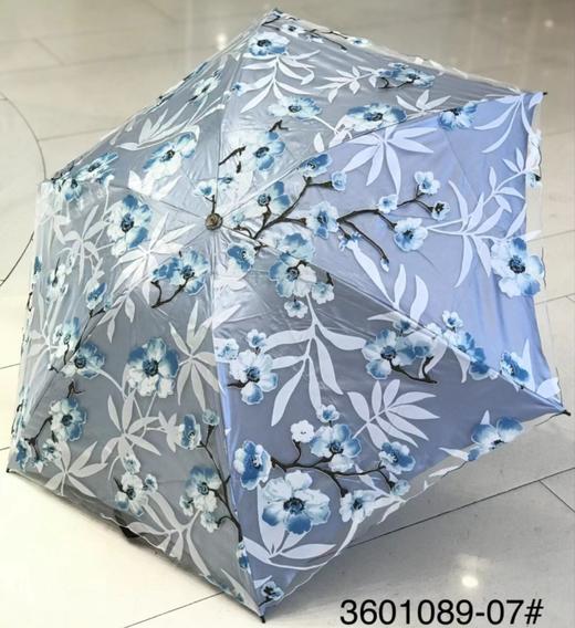 优品堂【时光花雕】三折碳纤骨双层黑胶防紫外线伞 商品图4