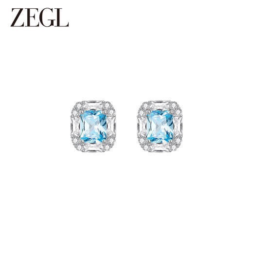 ZEGL设计师冰糖系列925银方糖耳环女2024新款清新耳钉高级感耳饰 商品图2