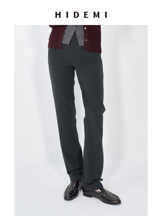 HIDEMI 极简百搭显瘦顺滑感不易皱直筒裤长裤 商品图4
