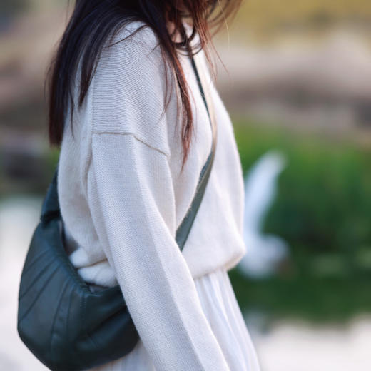 Atelierdantan 三色羊驼毛圆领毛衣 商品图1