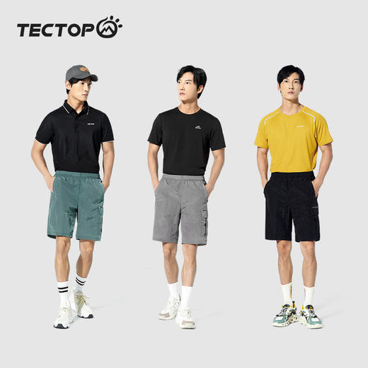 探拓户外运动短裤男速干春夏新款轻薄透气弹力休闲宽松跑步五分裤 商品图6