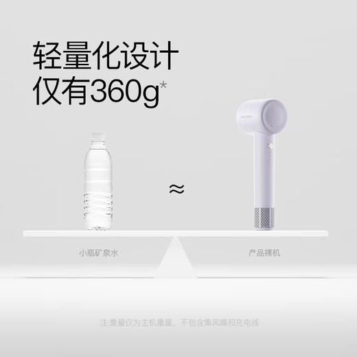 酷鲨护发高速吹风机 速干无叶便携 大风量负离子低噪 11W转高速无刷电机 护发电吹风多巴胺色系HD20 商品图6