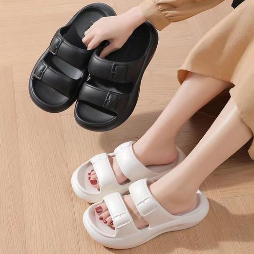 【会“呼吸”的软！ins高级感EVA拖鞋】上凹空气垫Air，提升脚感，舒适回弹！女夏季轻盈静音居家浴室防滑厚底情侣凉拖鞋外穿鞋子 商品图0