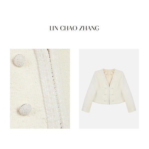 清仓捡漏LIN CHAO ZHANG 【月光女神】白金小香外套 商品图1