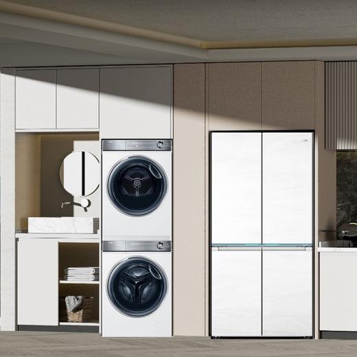 海尔冰洗烘套装云溪白超薄平嵌376W白洗烘套装+白巧系列475L全空间保鲜冰箱376W+475 商品图0