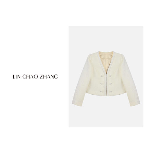 清仓捡漏LIN CHAO ZHANG 【月光女神】白金小香外套 商品图2