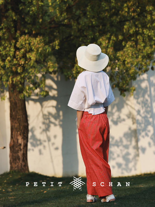 PETIT SCHAN小闪 CLO#236 Quiet&Fervor 沉静与热烈 日本进口纯棉面料条纹萝卜裤 商品图3