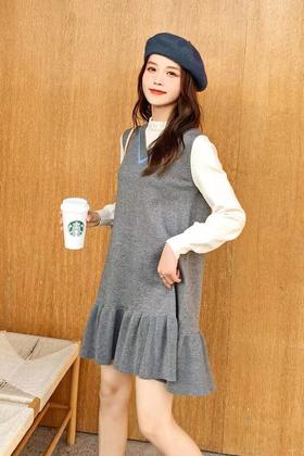 Other Mix 拼接假两件连衣裙 14715