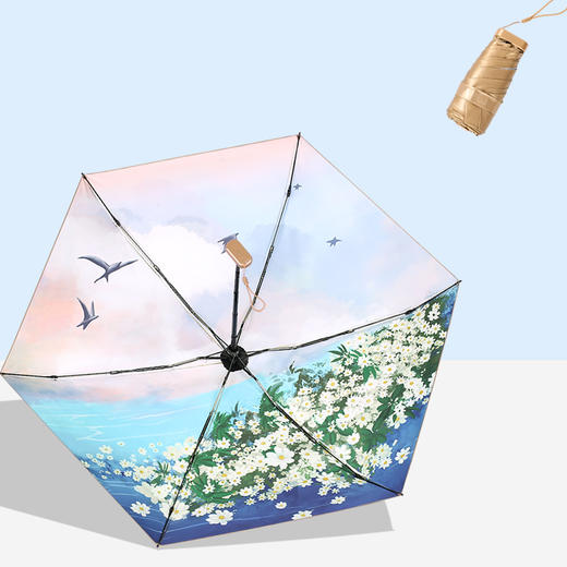 【油画系列】恒鼎太阳伞 ，六折金胶伞 15色可选 商品图8