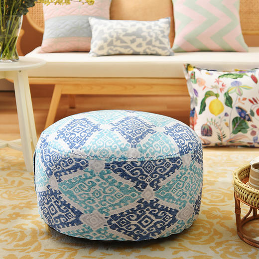 波西米亚多功能坐墩客厅飘窗懒人沙发蒲团复古龙粒子坐垫 商品图2