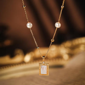 【石榴婆专享】MANREYA玛芮雅“甜蜜方糖”淡水珍珠天然贝母项链