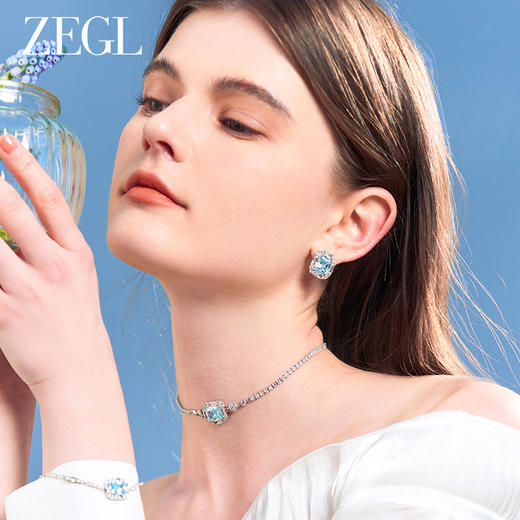 ZEGL设计师冰糖系列925银方糖耳环女2024新款清新耳钉高级感耳饰 商品图3