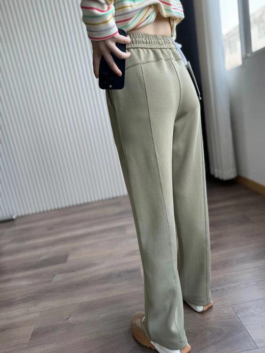 贾玲同款❗️春夏秋好穿兰精莫代尔高垂感面料 显瘦松紧腰直筒裤 商品图10