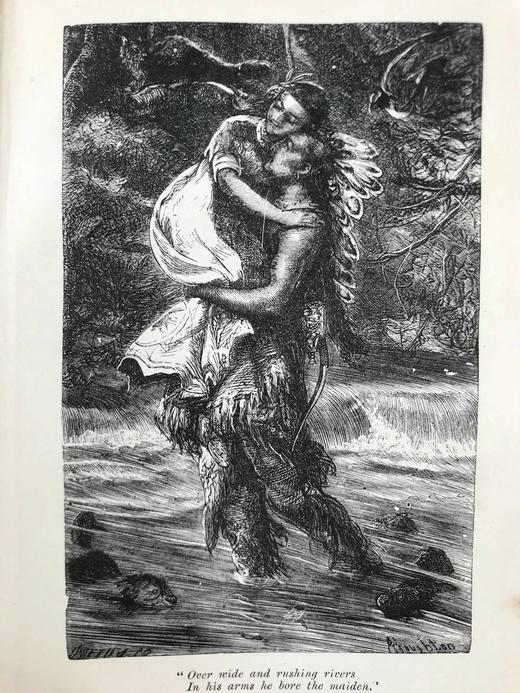 约19世纪后期 朗费罗诗集 9幅插图 漆布精装32开 商品图9