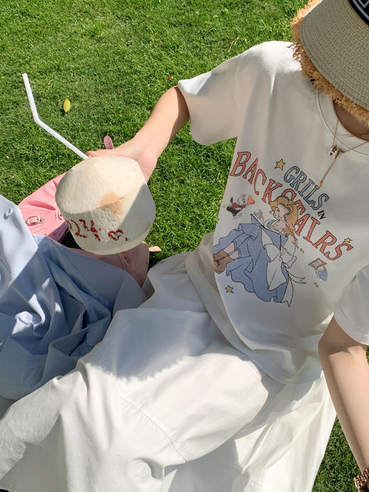 <曾小咸推荐>  【感知春日】白色印花T恤 商品图1