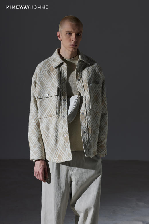 338701拼色格纹外套 商品图0