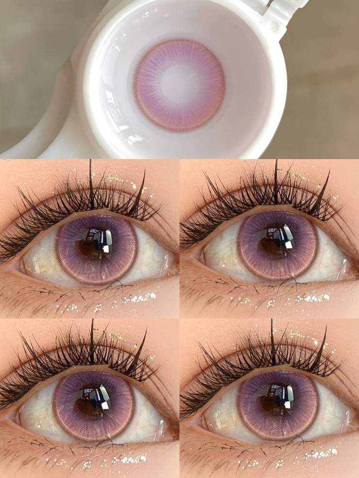 WOOLILENS 粉红回忆14.2mm 半年抛彩色隐形眼镜 1副/2片 左右眼度数可不同 - VVCON美瞳网