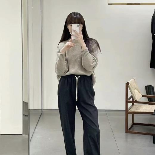【à perles】高品质纯山羊绒！直筒抽绳休闲长裤，宽松版型，可拍小一号【现货】 商品图3
