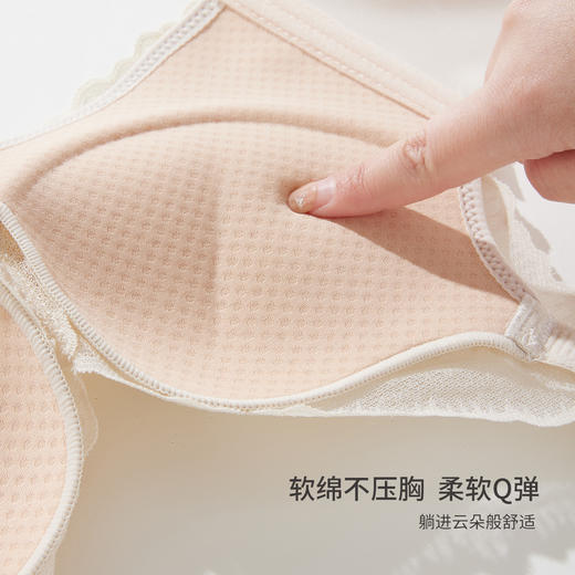 雅黛俪内衣女复古缎面小胸聚拢显大无钢圈舒适柔软纯欲精致收副乳文胸 商品图7