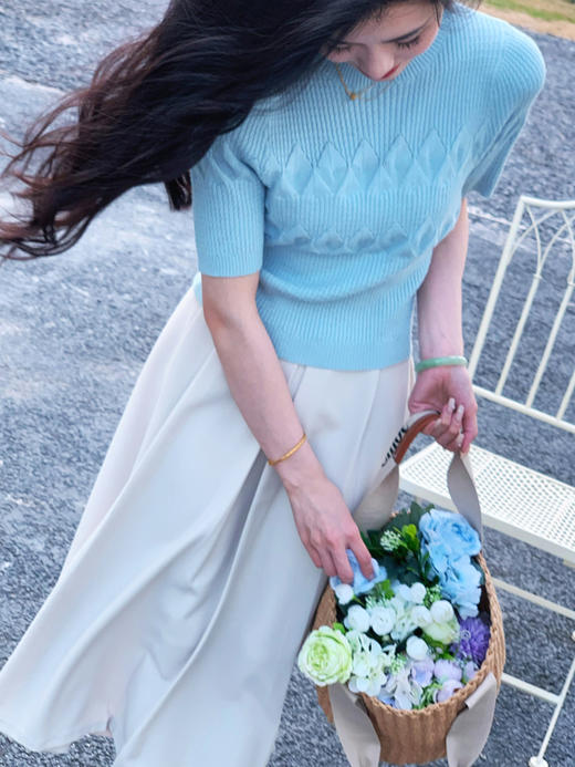 【百图lulu定制】【奥黛丽伞裙】送腰带 垂顺 双褶 半身裙 伞裙 商品图5